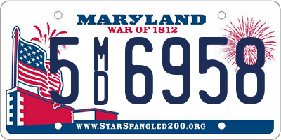 MD license plate 5MD6958