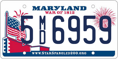 MD license plate 5MD6959