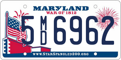 MD license plate 5MD6962