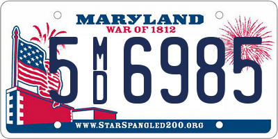 MD license plate 5MD6985