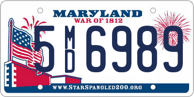 MD license plate 5MD6989