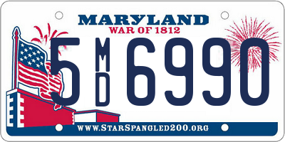 MD license plate 5MD6990