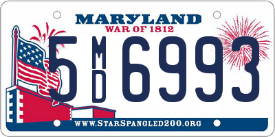 MD license plate 5MD6993