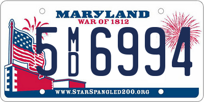 MD license plate 5MD6994