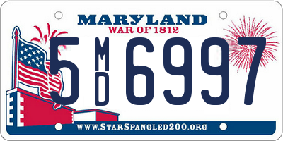 MD license plate 5MD6997