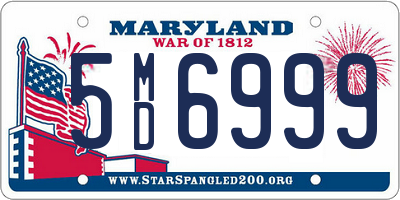 MD license plate 5MD6999