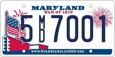 MD license plate 5MD7001