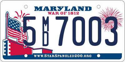 MD license plate 5MD7003