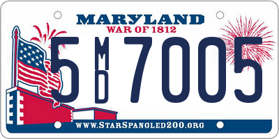 MD license plate 5MD7005