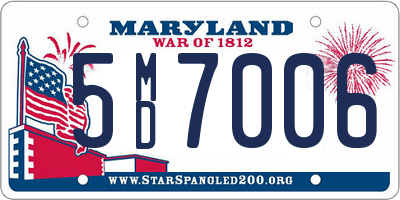 MD license plate 5MD7006