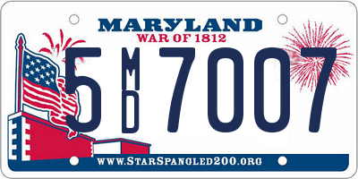 MD license plate 5MD7007