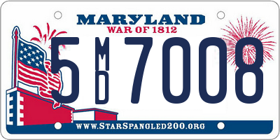 MD license plate 5MD7008