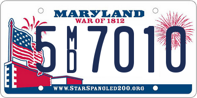 MD license plate 5MD7010