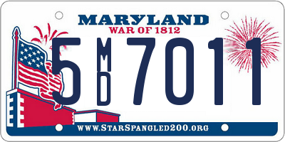 MD license plate 5MD7011