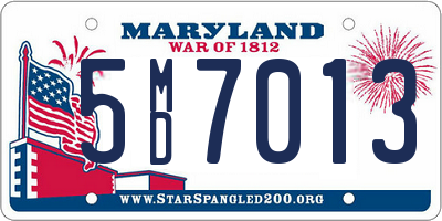 MD license plate 5MD7013