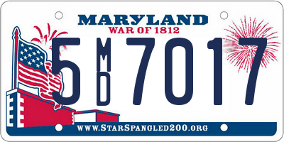 MD license plate 5MD7017