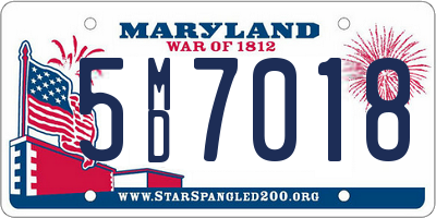 MD license plate 5MD7018