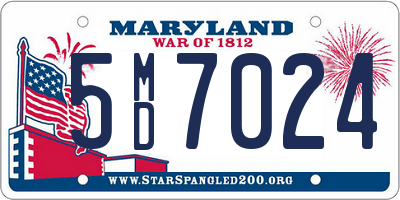 MD license plate 5MD7024