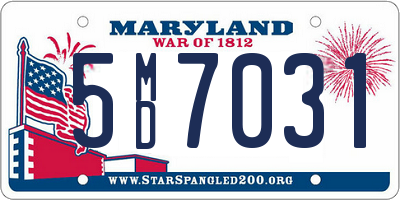 MD license plate 5MD7031