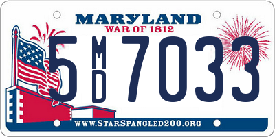 MD license plate 5MD7033