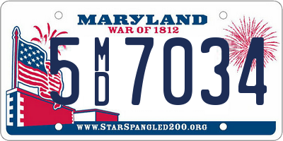 MD license plate 5MD7034