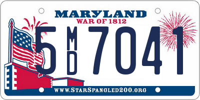 MD license plate 5MD7041