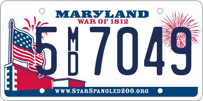 MD license plate 5MD7049