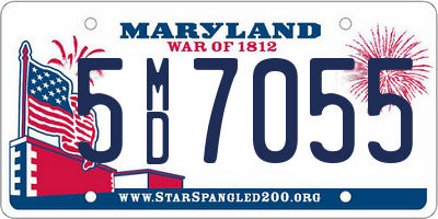 MD license plate 5MD7055