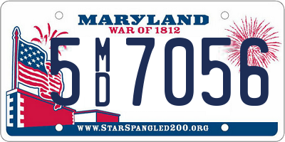 MD license plate 5MD7056