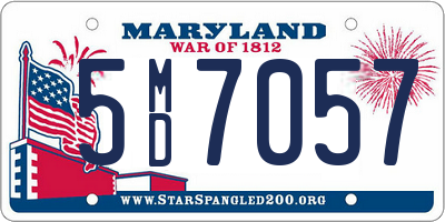 MD license plate 5MD7057