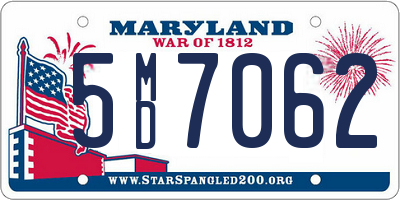 MD license plate 5MD7062