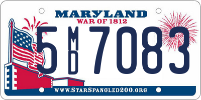 MD license plate 5MD7083