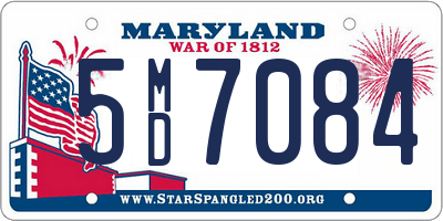 MD license plate 5MD7084