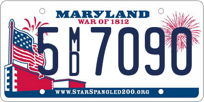 MD license plate 5MD7090