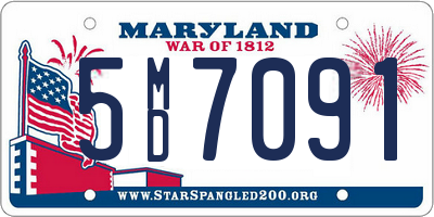 MD license plate 5MD7091