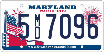 MD license plate 5MD7096