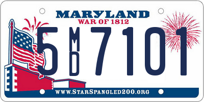 MD license plate 5MD7101