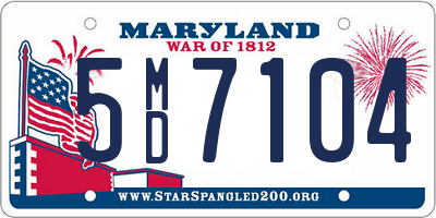 MD license plate 5MD7104