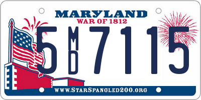 MD license plate 5MD7115