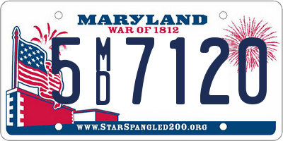 MD license plate 5MD7120