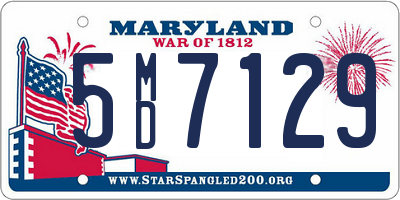 MD license plate 5MD7129