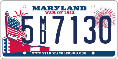 MD license plate 5MD7130