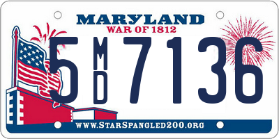 MD license plate 5MD7136