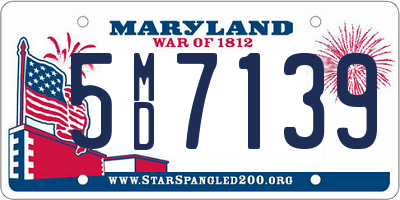 MD license plate 5MD7139