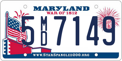 MD license plate 5MD7149