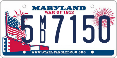 MD license plate 5MD7150