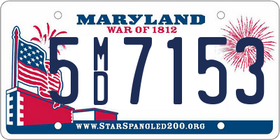 MD license plate 5MD7153