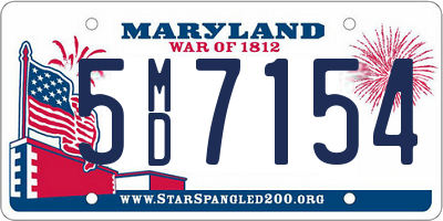 MD license plate 5MD7154