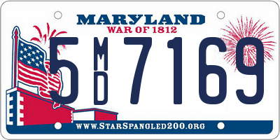 MD license plate 5MD7169