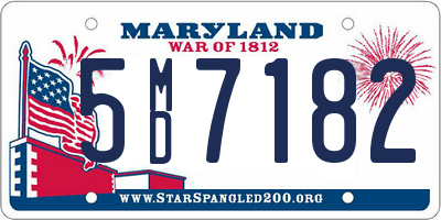 MD license plate 5MD7182